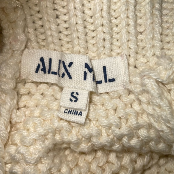 Alex Mill Cream and Red Striped Button Back Sweater - Picture 9 of 9